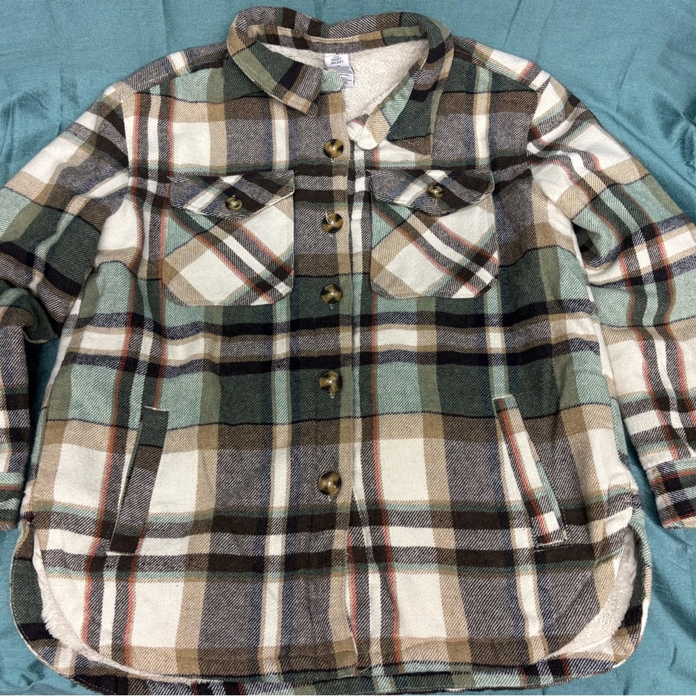 Plaid Button-Up Women's Jacket